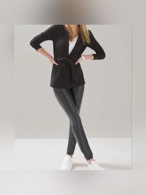 Runway High-Waist Black Faux Leather Leggings